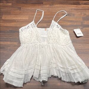 Free People White Lace Women’s Top